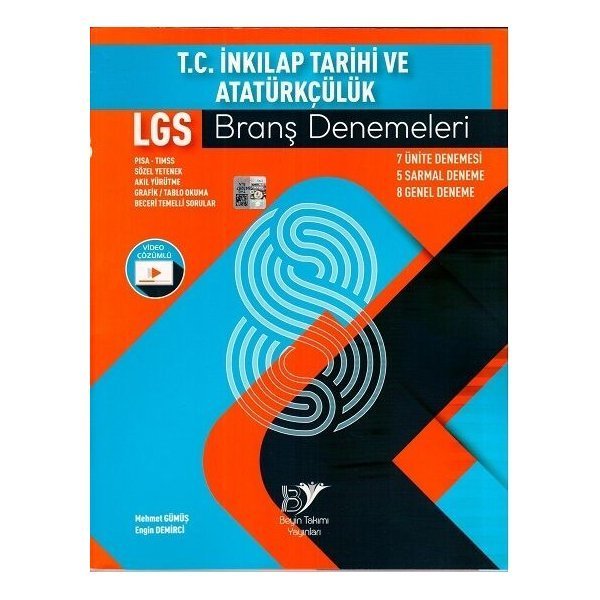 Beyin Takımı Yayınları 8. Sınıf LGS T.C. İnkılap Tarihi ve Atatürkçülük Branş Denemesi