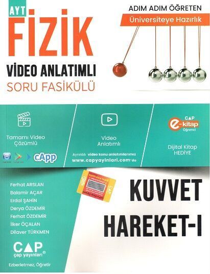 Çap Yayınları Fizik Kuvvet Hareket 1 Konu Anlatımlı Soru Bankası