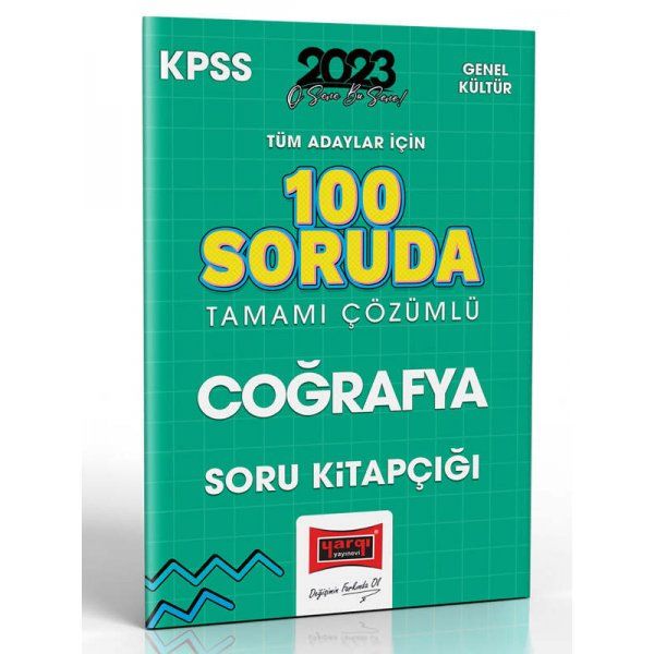 Yargı Yayınları 2023 KPSS Tüm Adaylar İçin 100 Soruda Coğrafya Tamamı Çözümlü Soru Kitapçığı
