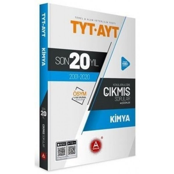 A Yayınları TYT AYT Kimya Son 20 Yıl Konularına Göre Tamamı Çözümlü Çıkmış Sorular