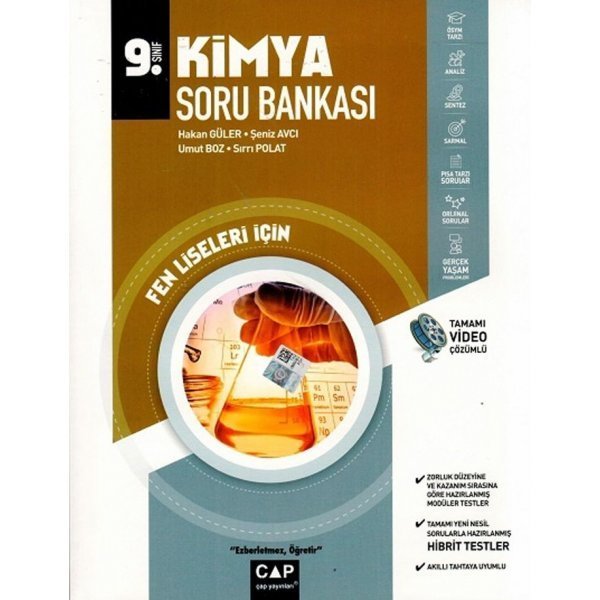 Çap Yayınları 9. Sınıf Fen Lisesi Kimya Soru Bankası