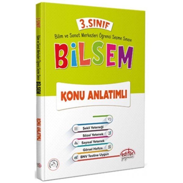 Editör Yayınları 3. Sınıf Bilsem Konu Anlatımlı