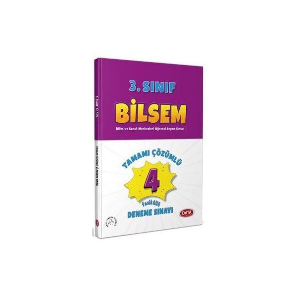 Data Yayınları 3. Sınıf Bilsem Tamamı Çözümlü 4 fasikül Deneme Sınavı