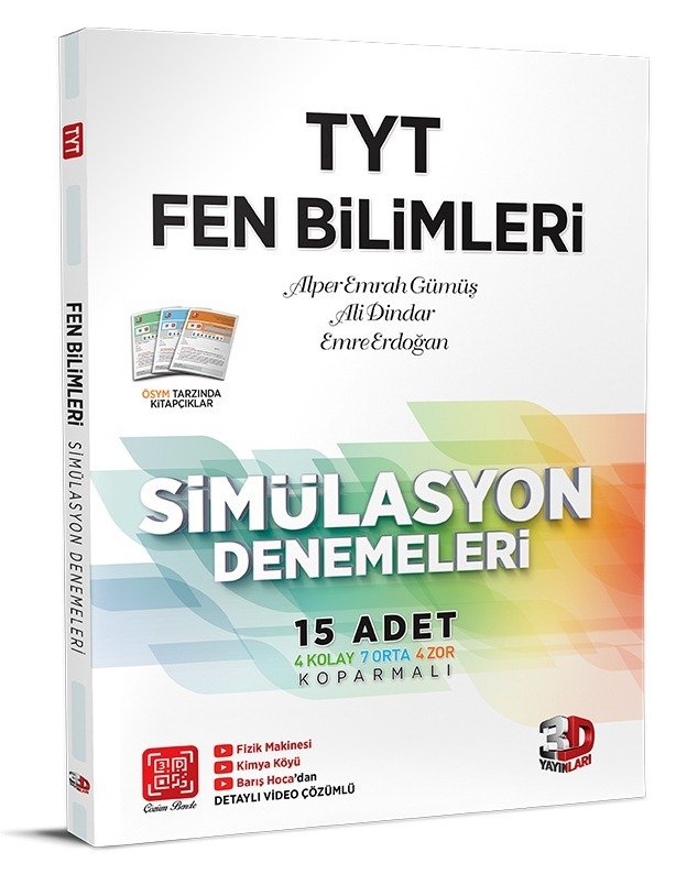 3D Yayınları TYT Fen Bilimleri Simülasyon Denemeleri