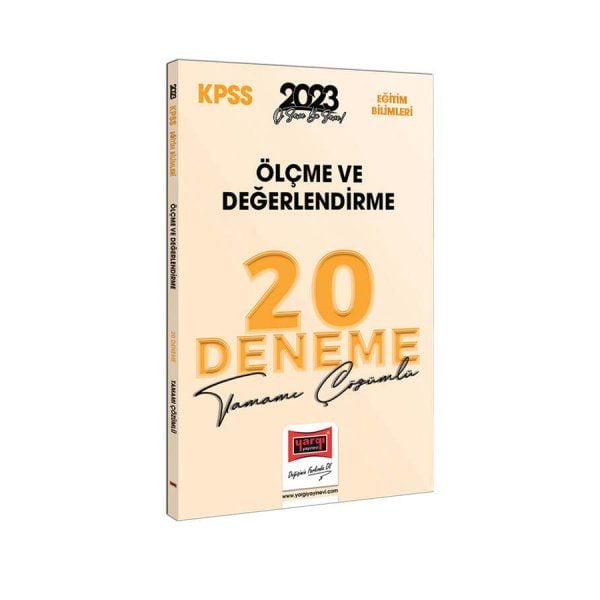 Yargı Yayınları 2023 KPSS Eğitim Bilimleri Ölçme ve Değerlendirme Tamamı Çözümlü 20 Deneme