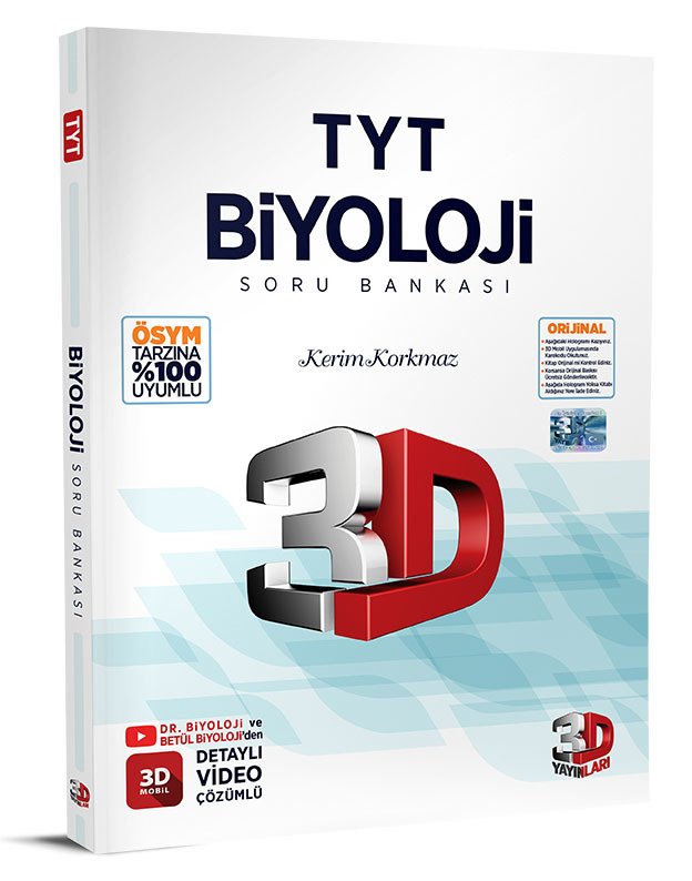 3D Yayınları TYT Biyoloji 3D Soru Bankası