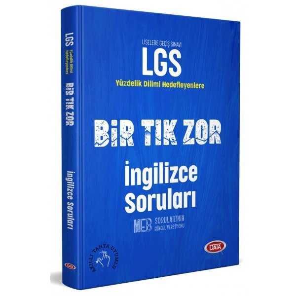 Data Yayınları LGS Bir Tık Zor İngilizce Soruları