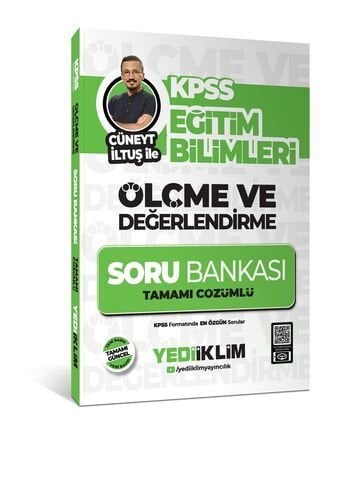 Yediiklim Yayınları KPSS Eğitim Bilimleri Ölçme ve Değerlendirme Cüneyt İltuş İle Tamamı Çözümlü Soru Bankası
