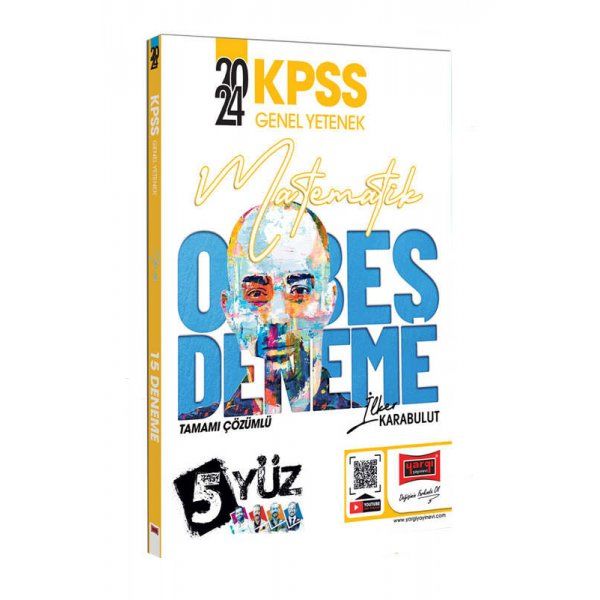 Yargı Yayınları 2024 KPSS 5Yüz Ekibi Matematik Tamamı Çözümlü 15 Deneme