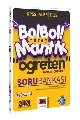 Yargı Yayınları 2024 KPSS ALES DGS Bol Bol Öğreten Sözel Mantık Tamamı Çözümlü 360 Soru Bankası