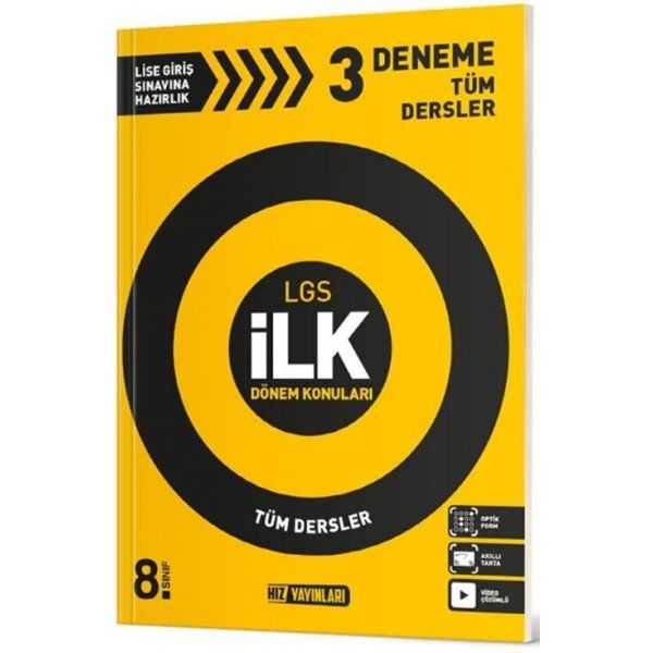 Hız Yayınları 8. Sınıf LGS Tüm Dersler İlk Dönem Deneme