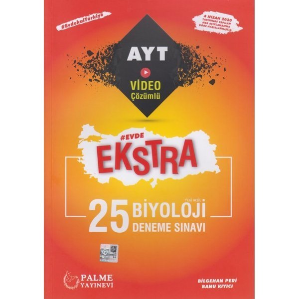 Palme Yayınları AYT Biyoloji Evde Ekstra 25 Deneme Sınavı