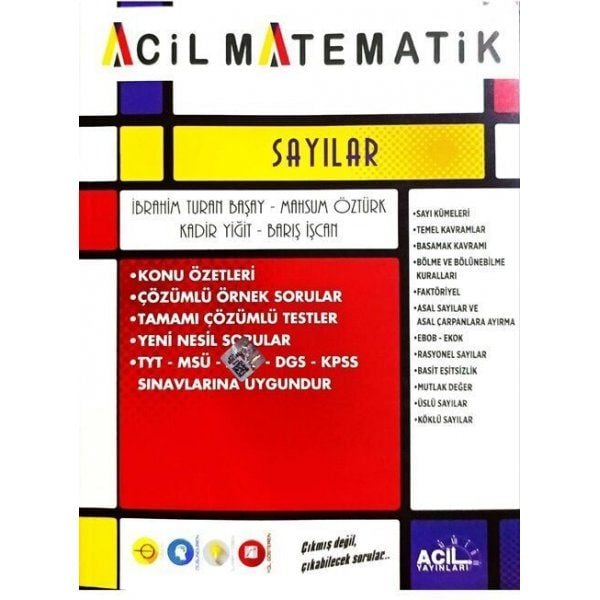 Acil Yayınları TYT Acil Matematik Sayılar