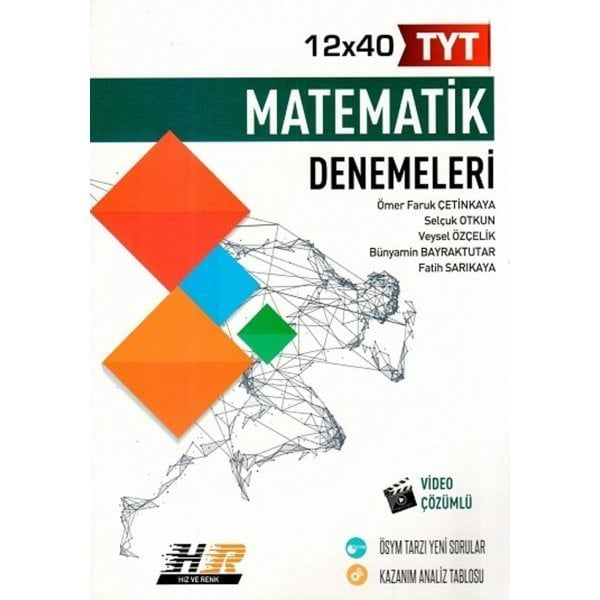 Hız ve Renk Yayınları TYT Matematik 12x40 Denemeleri