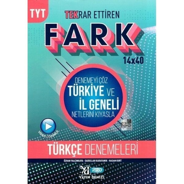 Yayın Denizi TYT Türkçe Fark 14 x 40 Tekrar Ettiren Denemeleri