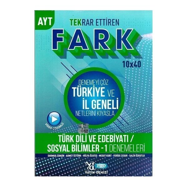 Yayın Denizi Yayınları AYT Sosyal Bilimler 1 Fark 10 x 40 Tekrar Ettiren Denemeleri