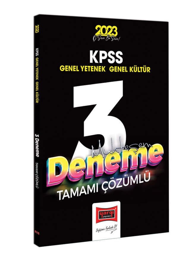 Yargı Yayınları 2023 KPSS Genel Kültür Genel Yetenek Tamamı Çözümlü Muhteşem 3 Deneme Sınavı