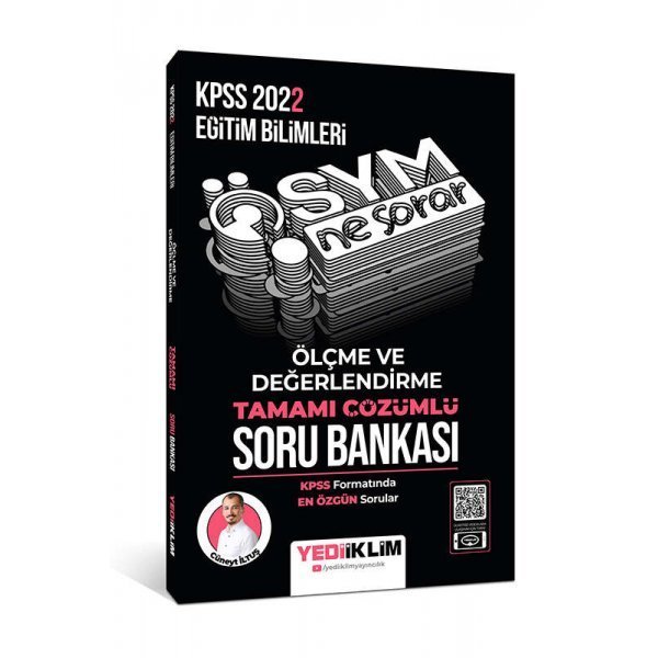 Yediiklim Yayınları 2022 KPSS Eğitim Bilimleri Ösym Ne Sorar Ölçme ve Değerlendirme Tamamı Çözümlü Soru Bankası