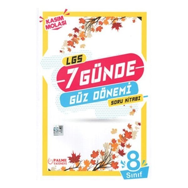 Palme Yayınları 8. Sınıf LGS 7 Günde Güz Dönemi Soru Kitabı
