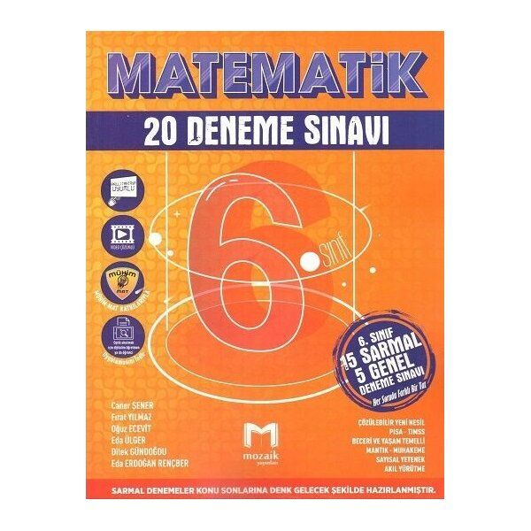 Mozaik Yayınları 6. Sınıf Matematik 20 li Deneme