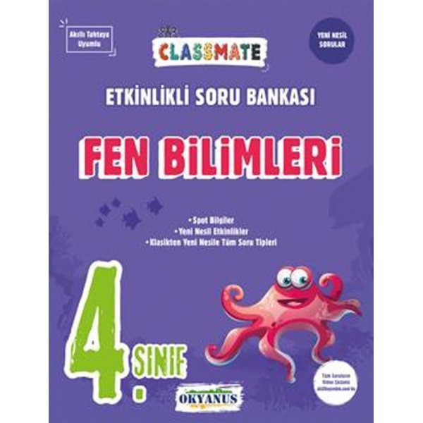 Okyanus Yayınları 4. Sınıf Fen Bilimleri Classmate Etkinlikli Soru Bankası
