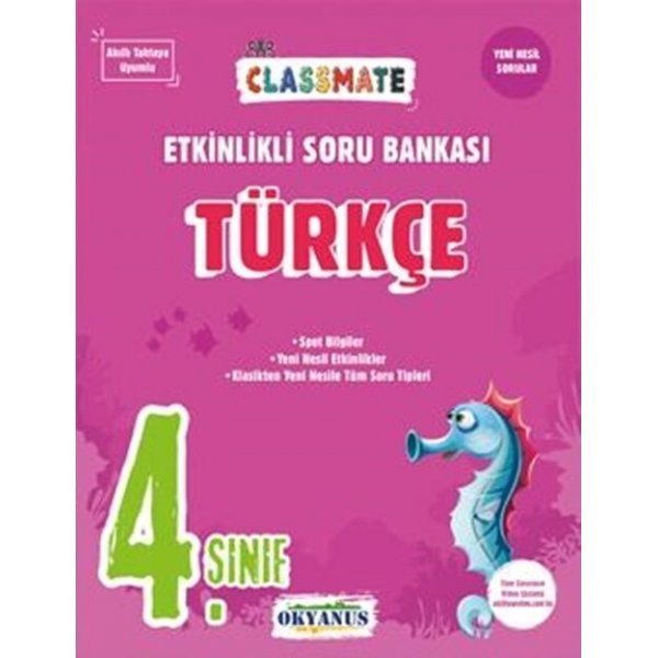 Okyanus Yayınları 4. Sınıf Türkçe Classmate Etkinlikli Soru Bankası