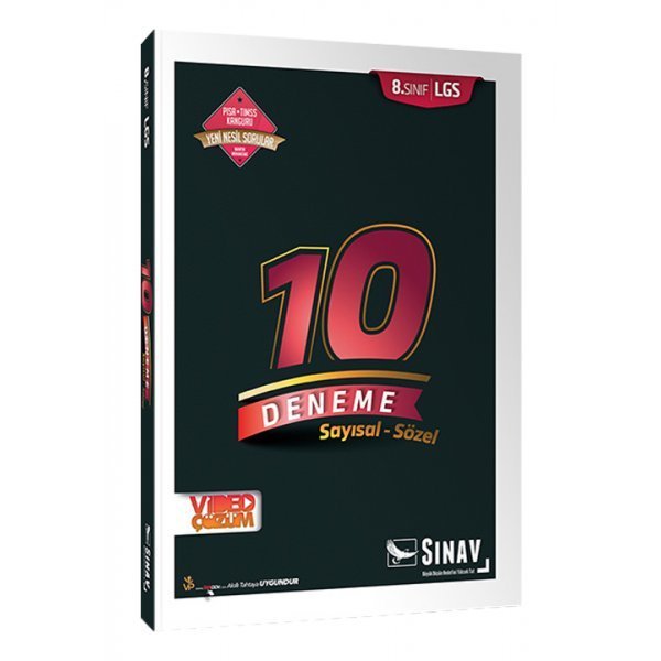 Sınav Yayınları 8. Sınıf LGS Sayısal Sözel Video Çözümlü 10 Deneme