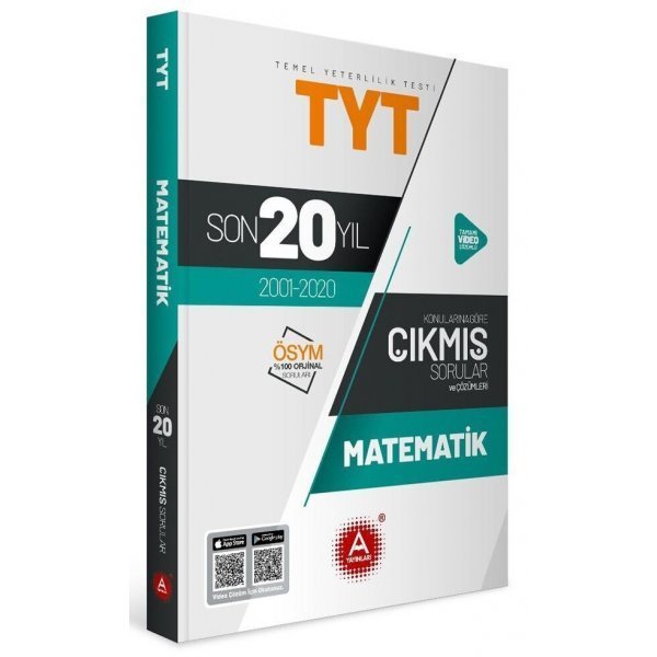 A Yayınları TYT Matematik Son 20 Yıl Konularına Göre Tamamı Çözümlü Çıkmış Sorular