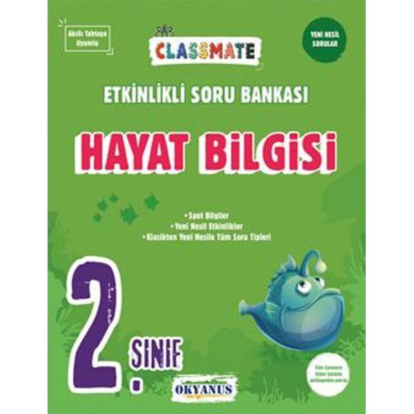 Okyanus Yayınları 2. Sınıf Hayat Bilgisi Classmate Etkinlikli Soru Bankası