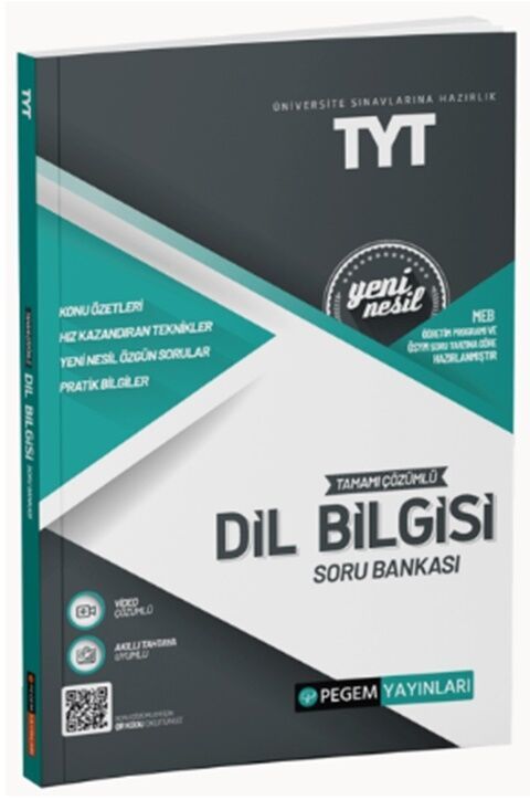 Pegem Yayınları TYT Dil Bilgisi Tamamı Çözümlü Soru Bankası