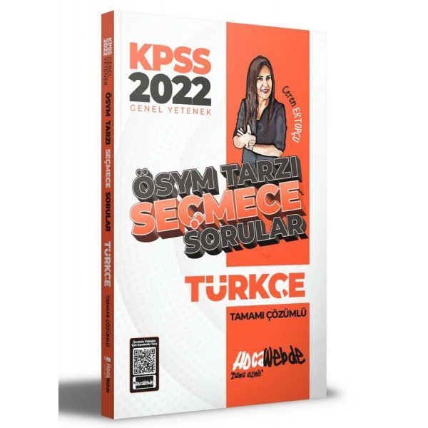 HocaWebde Yayınları 2022 KPSS Türkçe ÖSYM Tarzı Seçmece Sorular Tamamı Çözümlü Soru Bankası