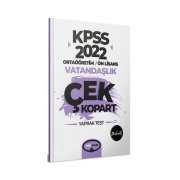 Yediiklim Yayınları 2022 KPSS Ortaöğretim Ön Lisans Genel Kültür Vatandaşlık Çek Kopart Yaprak Test