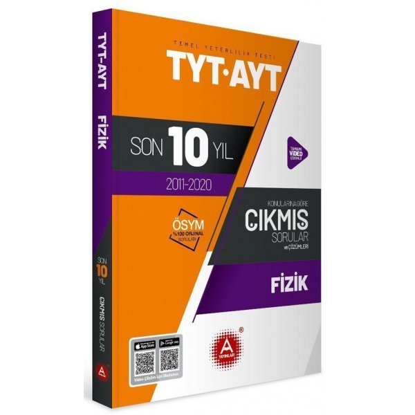 A Yayınları TYT AYT Fizik Son 10 Yıl Konularına Göre Tamamı Çözümlü Çıkmış Sorular