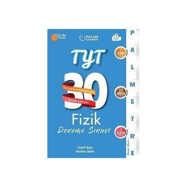 Palme Yayınları TYT Fizik Palmetre Serisi 30 Deneme