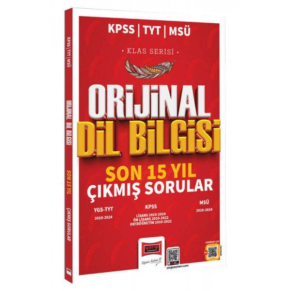 Yargı Yayınları 2025 KPSS TYT MSÜ Klas Serisi Orijinal Dil Bilgisi Son 15 Yıl Çıkmış Sorular