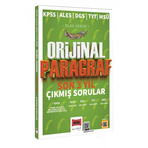 Yargı Yayınları 2025 KPSS ALES DGS TYT MSÜ Klas Serisi Orijinal Paragraf Son 3 Yıl Çıkmış Sorular