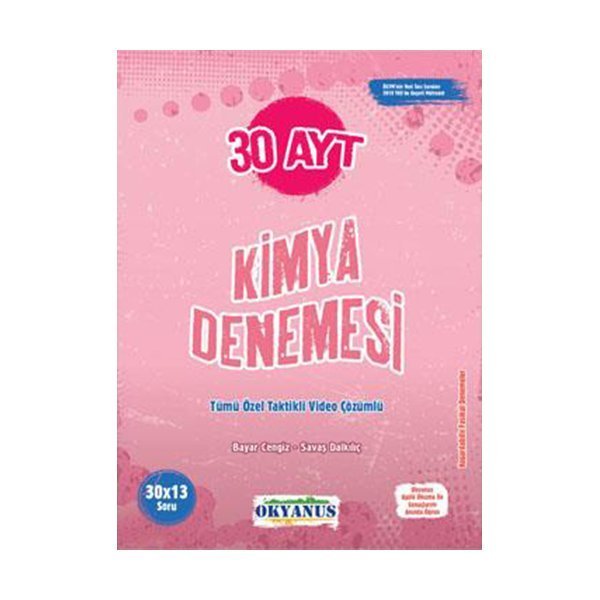Okyanus Yayınları AYT Kimya 30 Denemesi