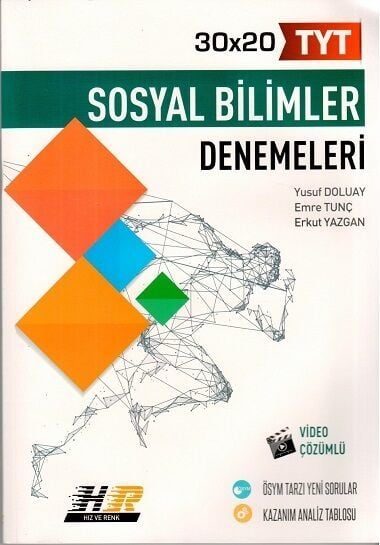 Hız ve Renk Yayınları TYT Sosyal Bilimler 30 x 25 Denemeleri