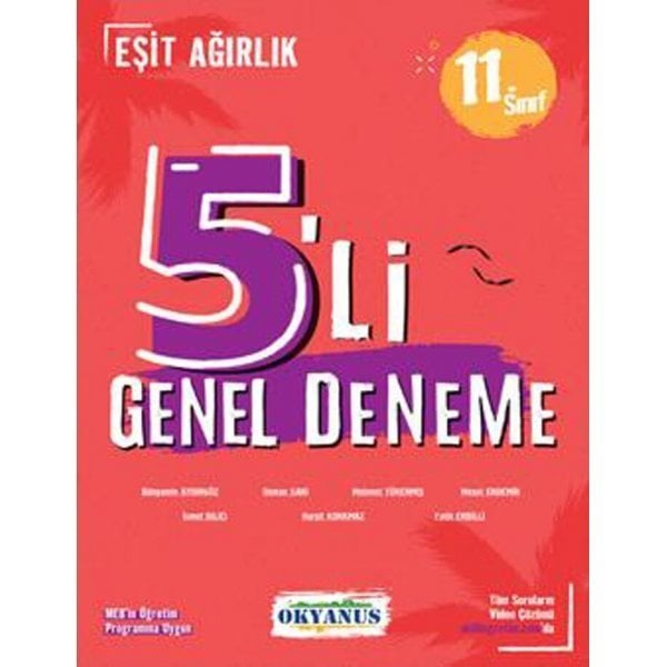 Okyanus Yayınları 11. Sınıf Eşit Ağırlık 5 Deneme