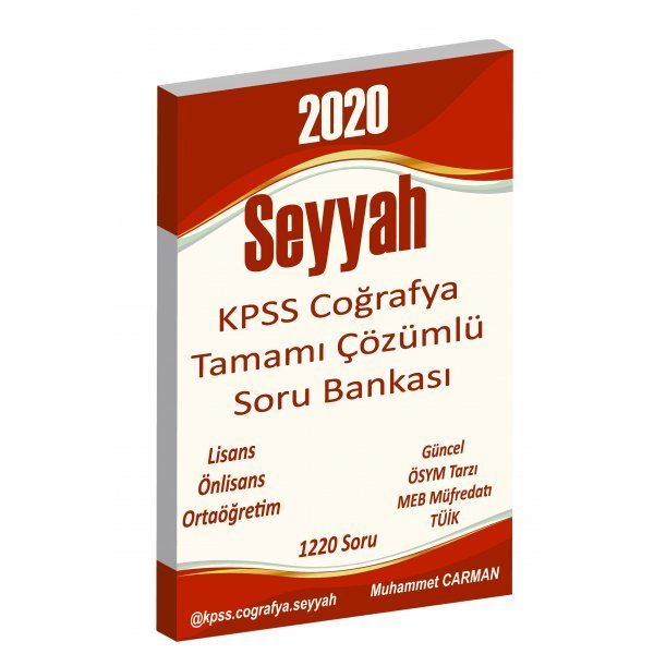 Muhammed Carman 2020 KPSS Coğrafya Tüm Adaylar için Tamamı Çözümlü Soru Bankası