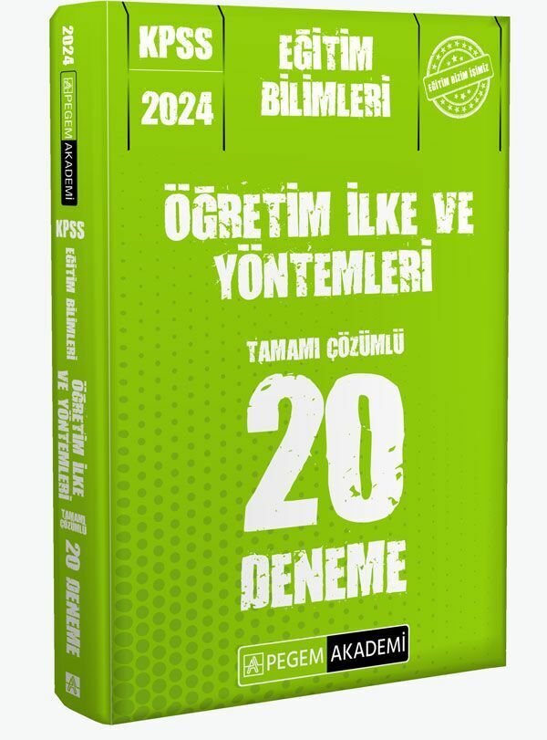 Pegem Yayınları 2024 KPSS Eğitim Bilimleri Öğretim İlke ve Yöntemleri 20 Deneme