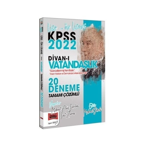 Yargı Yayınları 2022 KPSS Lise Ön Lisans Divanı Vatandaşlık Tamamı Çözümlü 20 Deneme