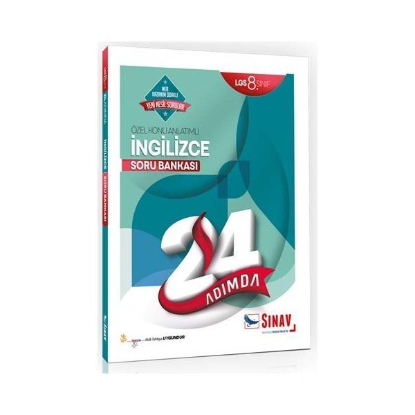 Sınav Yayınları 8. Sınıf LGS İngilizce 24 Adımda Özel Konu Anlatımlı Soru Bankası