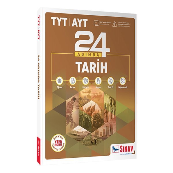 Sınav Yayınları TYT AYT Tarih 24 Adımda Konu Anlatımlı Soru Bankası