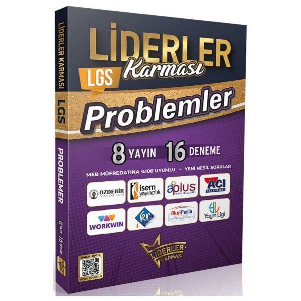 Liderler Karması 8. Sınıf LGS Problemler Denemeleri 8 Yayın 16 Deneme