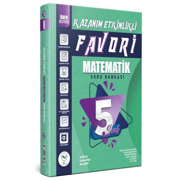 Av Akıllı Versiyon Yayınları 5. Sınıf Matematik Favori Serisi Kazanım Etkinlikli Soru Bankası