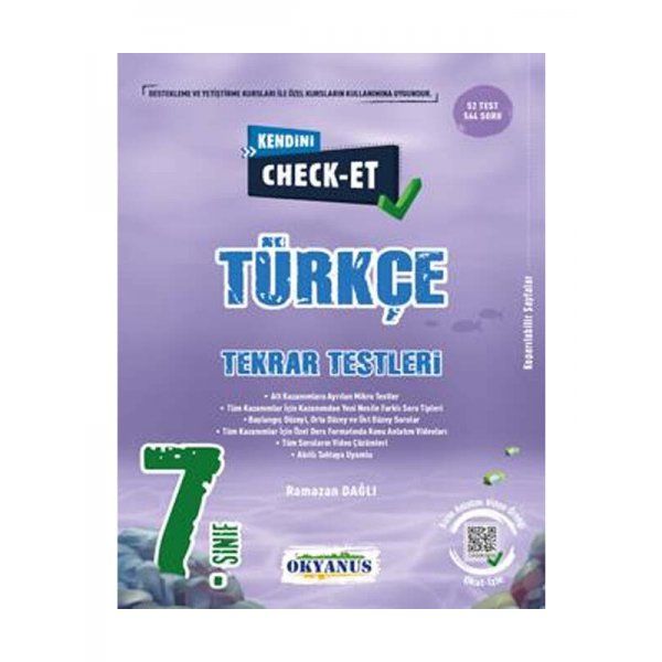 Okyanus Yayıncılık 7. Sınıf Kendini Check - Et Türkçe Tekrar Testleri