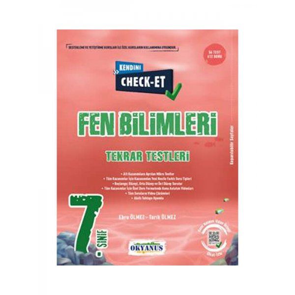 Okyanus Yayıncılık 7. Sınıf Kendini Check - Et Fen Bilimleri Tekrar Testleri