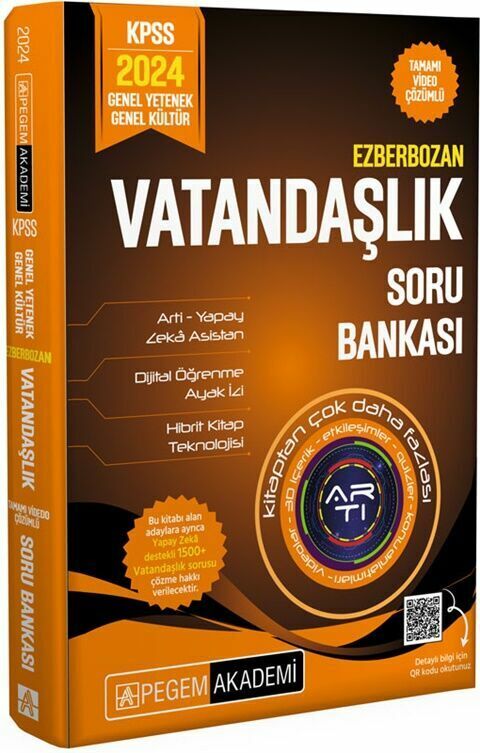 Pegem Yayınları 2024 KPSS Ezberbozan Vatandaşlık Soru Bankası