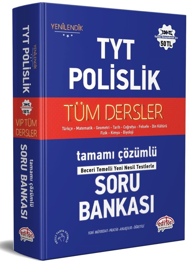 Editör Yayınları TYT Polislik Tüm Dersler Soru Bankası